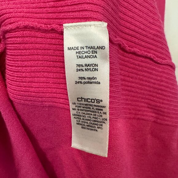 Pink Chico's Sweater Size 2 - Picture 4 of 4